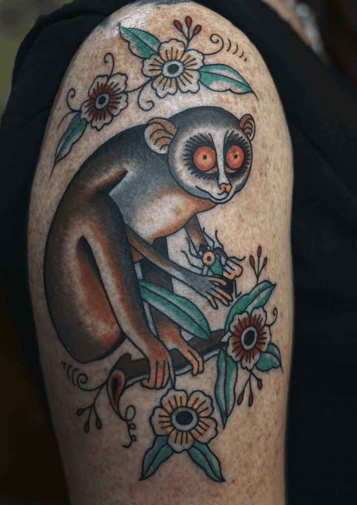 Slender Loris Primate Tattoo