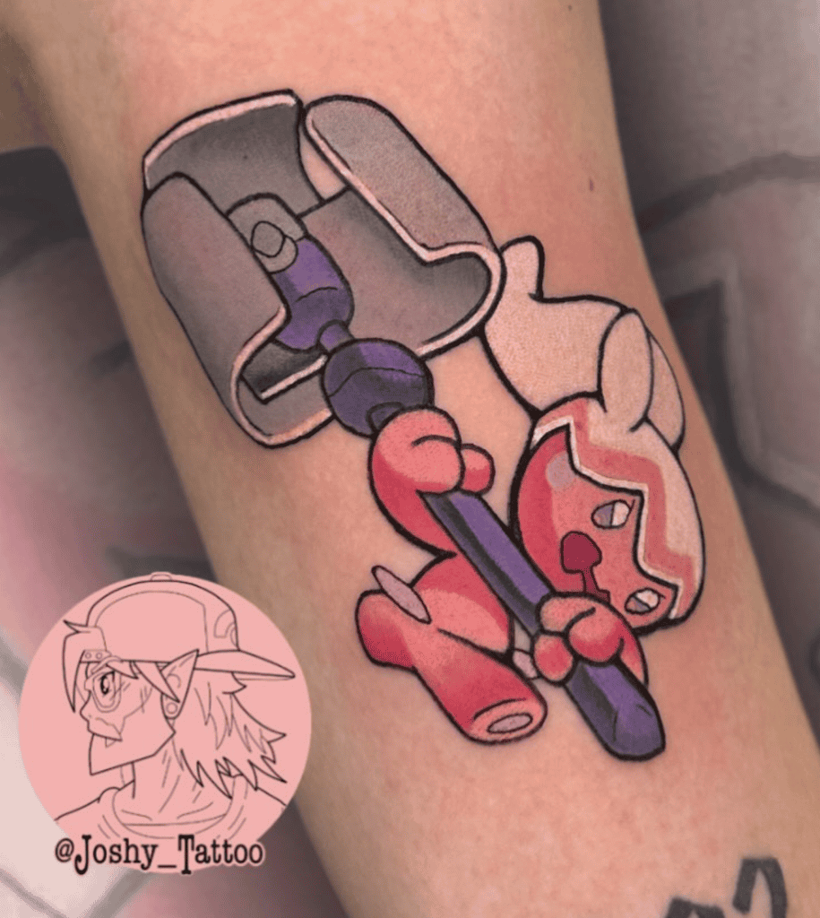 Tinkatuff Attack Paldea Pokémon Tattoo