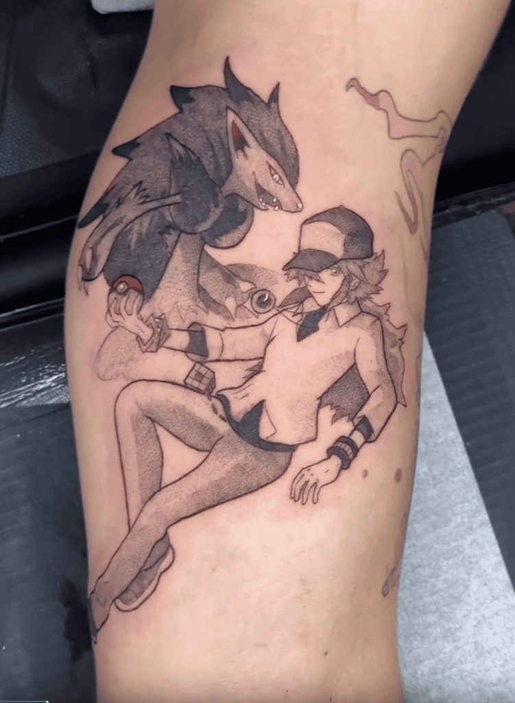 Trainer N Pokémon Tattoo