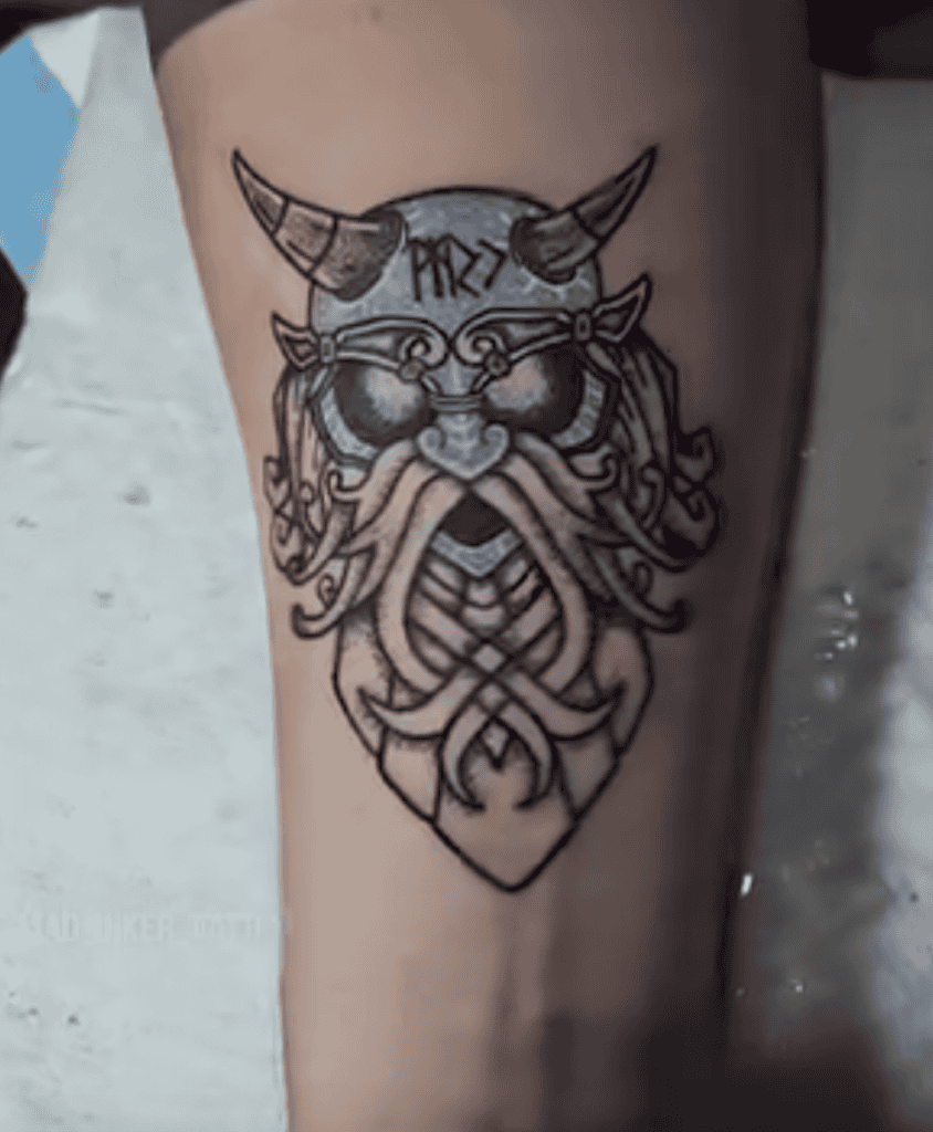 Ymir Head Norse Mythology Tattoo