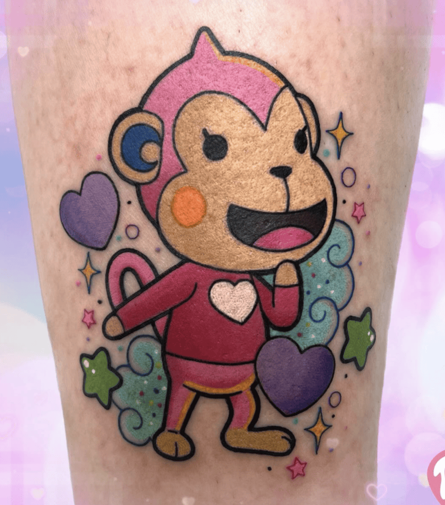 Animal Crossing Nana Monkey Tattoo