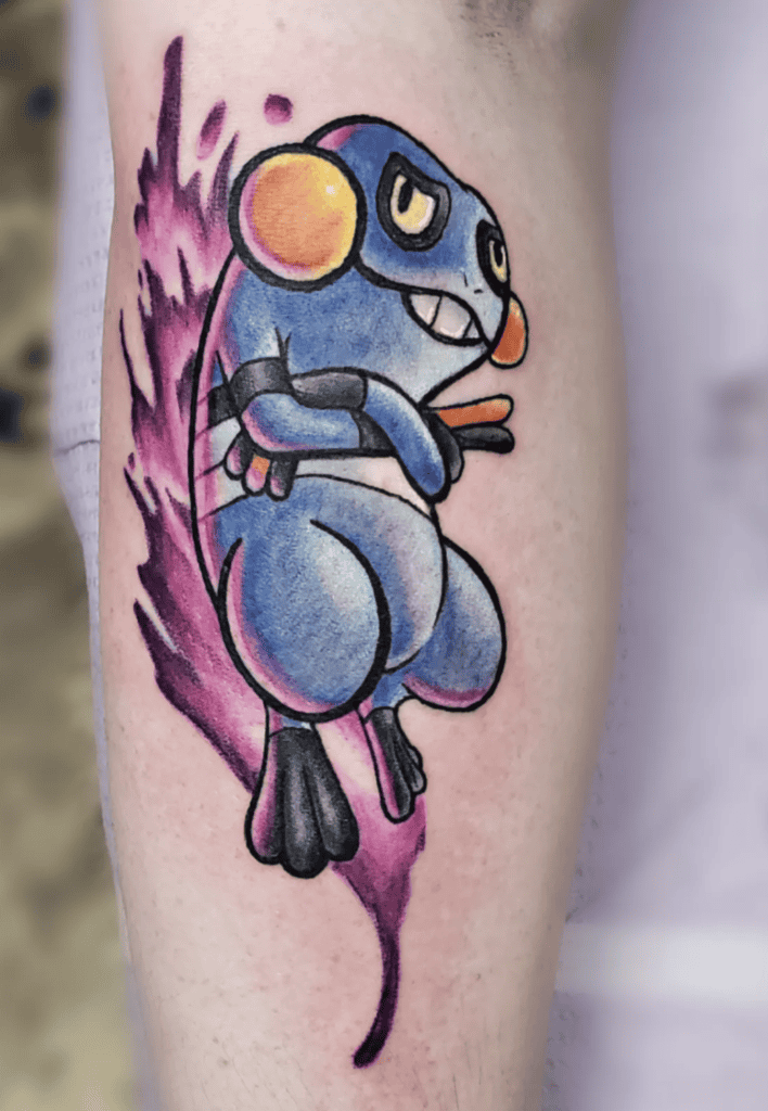 Brock’s Croagunk Pokémon Anime Tattoo