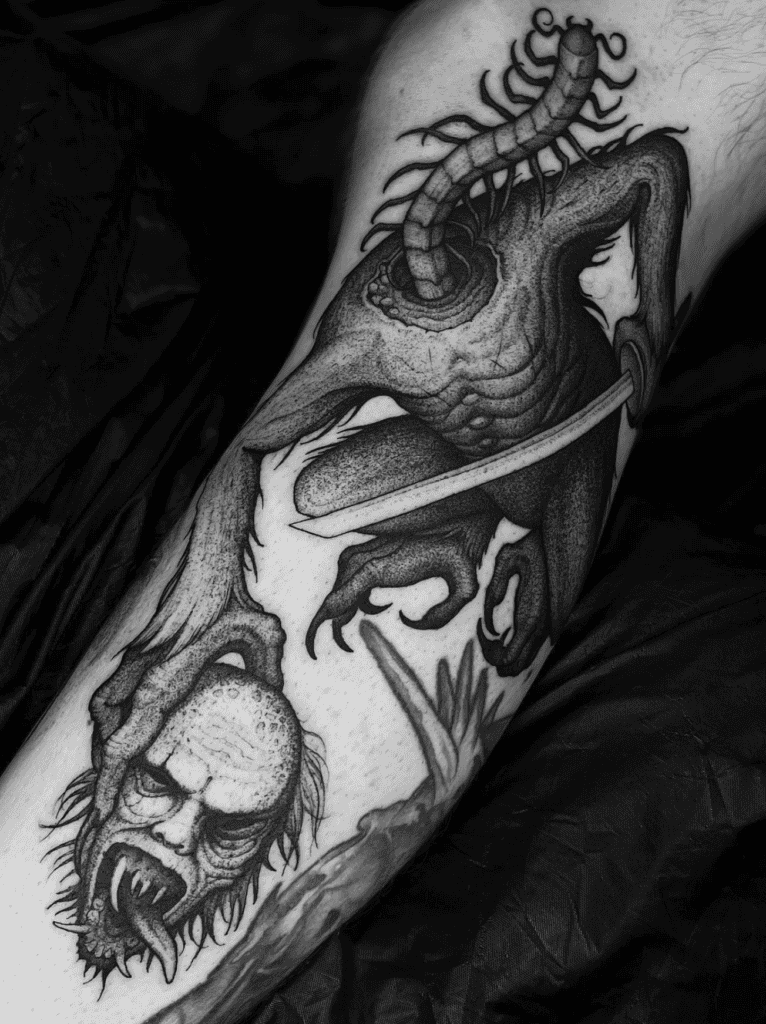 Guardian Ape Insect Tattoo