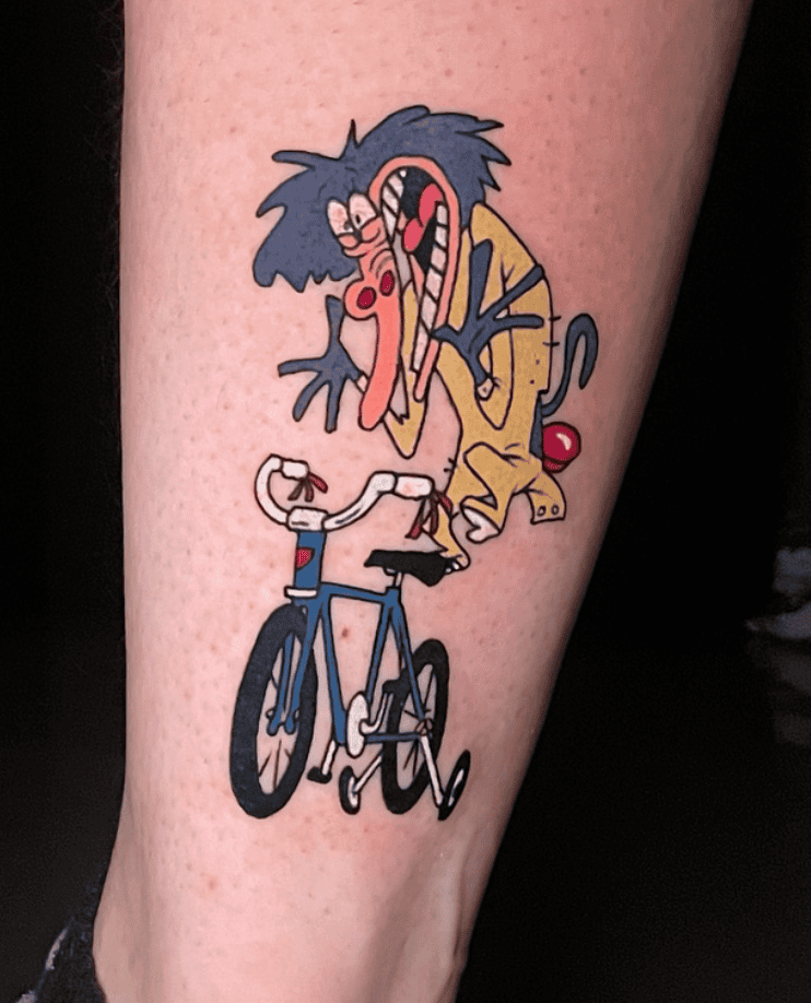 I.R. Baboon Bycicle Monkey Tattoo