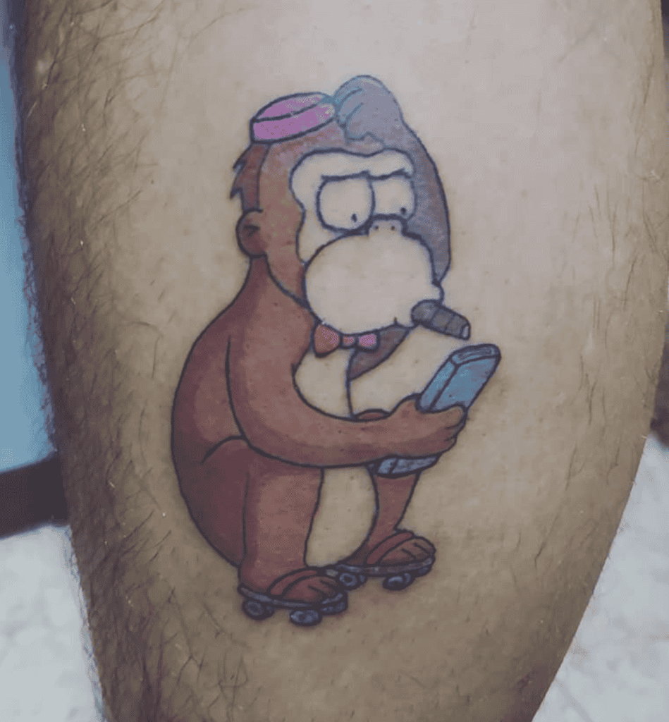 Mr Teeny Monkey Tattoo