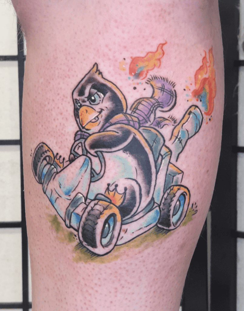 Penta Penguin Crash Bandicoot Tattoo
