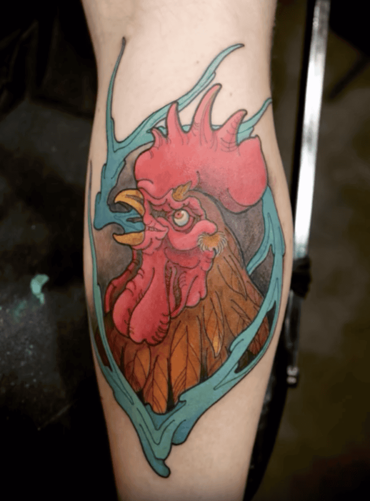Rhoad Island Red Chicken Tattoo