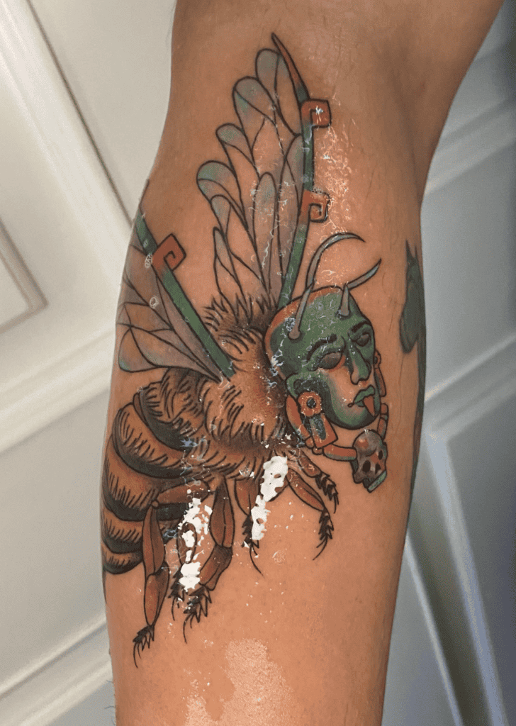 Ah Muzen Cab Mayan Mythology Tattoo
