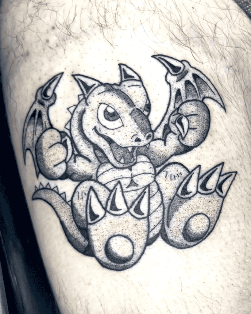 Baby Dragon Classic Yu-Gi-Oh! Tattoo