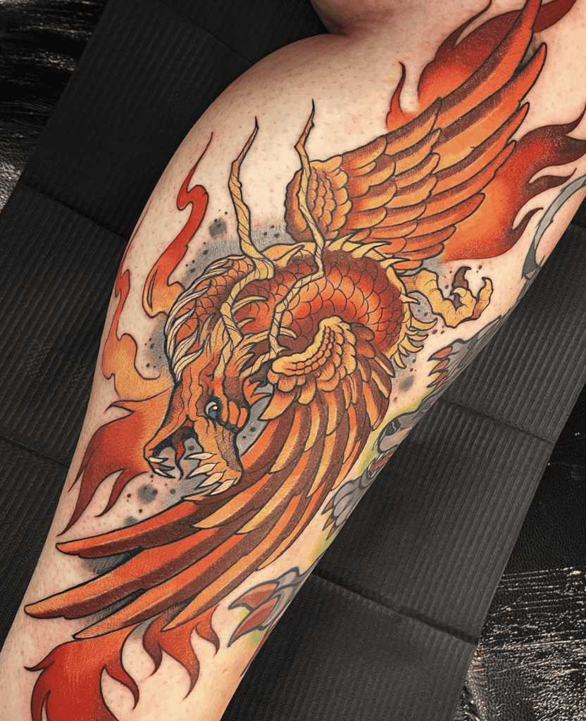 Birdramon Digimon Tattoo