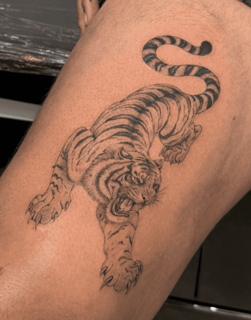 Caspian Tiger Fierce Tattoo