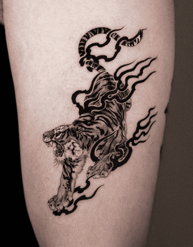 Caspian Tiger Tattoo