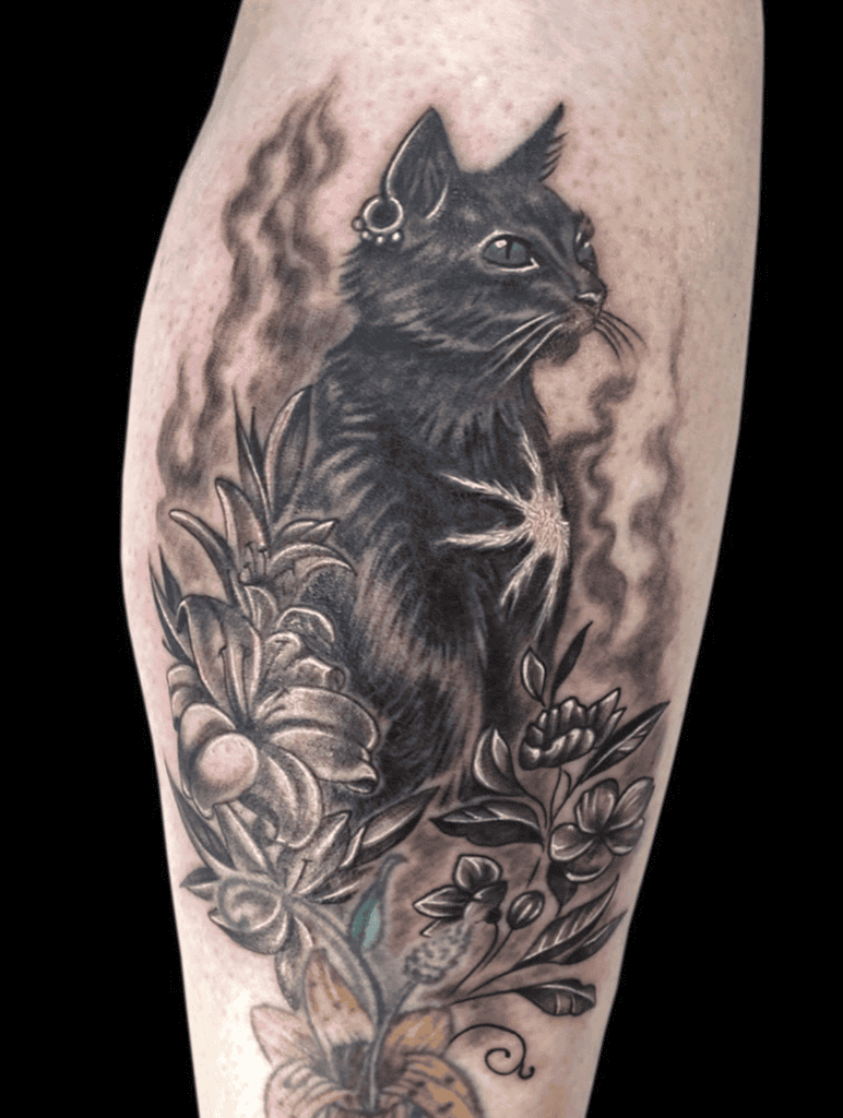 Cat Sìth Cat Celtic Mythology Tattoo