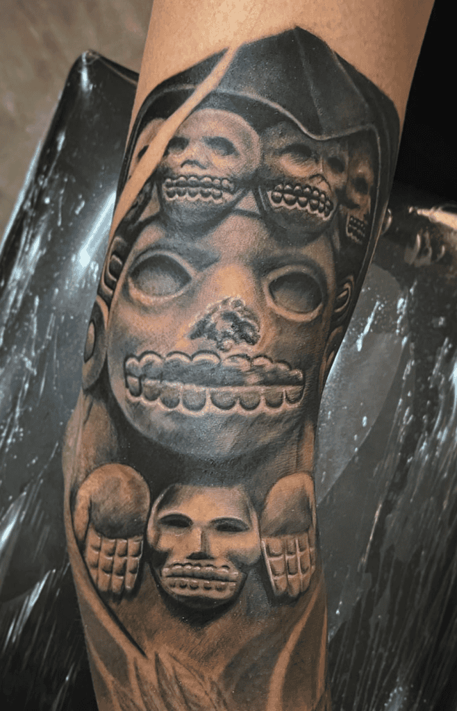 Cihuateteo Statue Aztec Mythology Tattoo