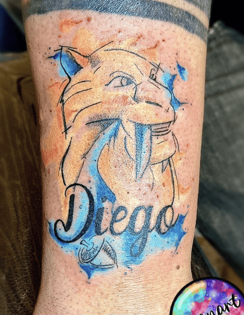 Diego Happy Tiger Tattoo