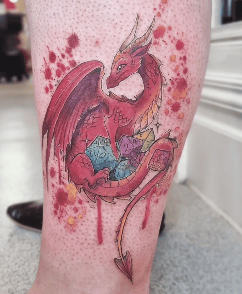 Dungeons and Dragons Dice Tattoo