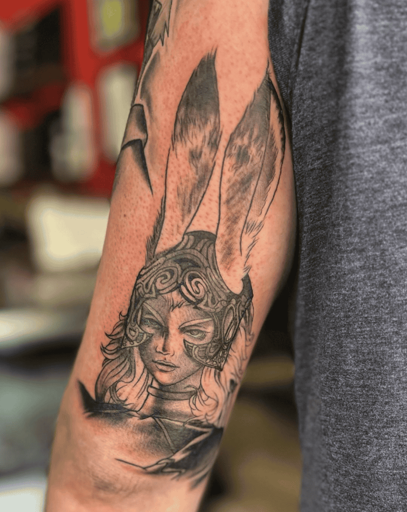Fran Portrait Final Fantasy Tattoo