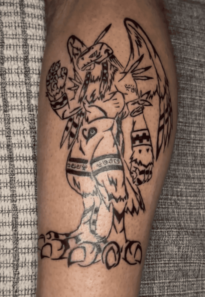 Garudamon Simple Digimon Tattoo