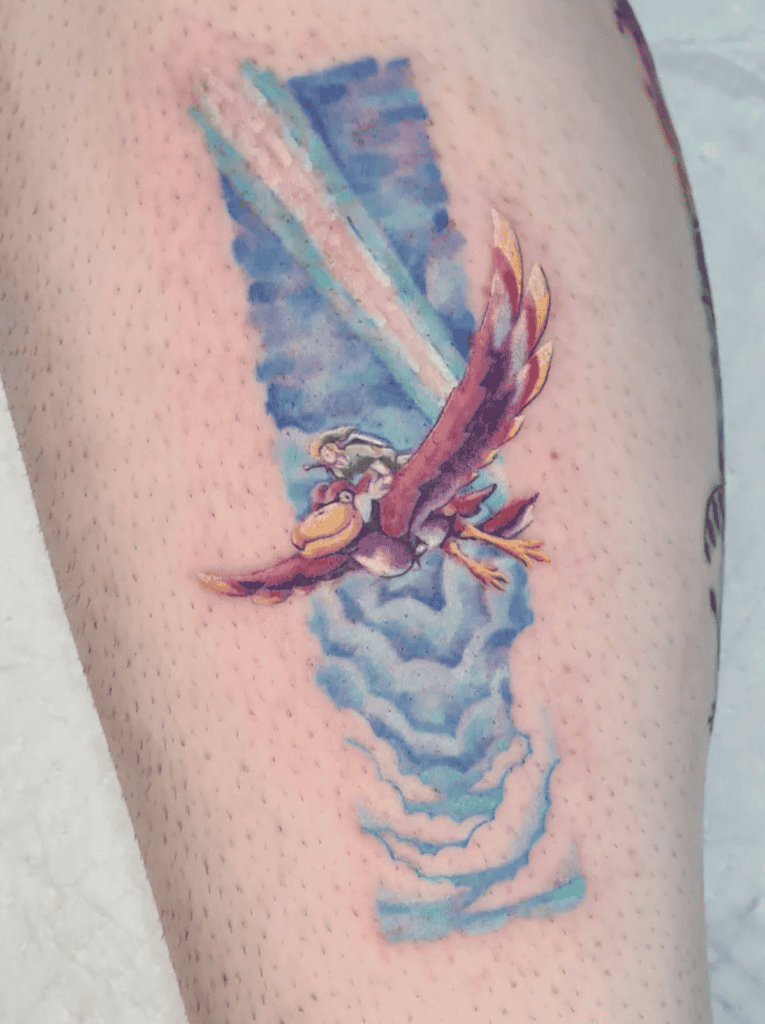 Hero of the Sky Loftwing Legend of Zelda Tattoo