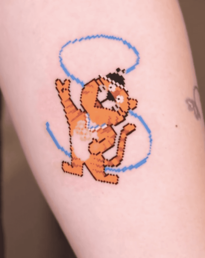 Hodori Pixel Tiger Tattoo