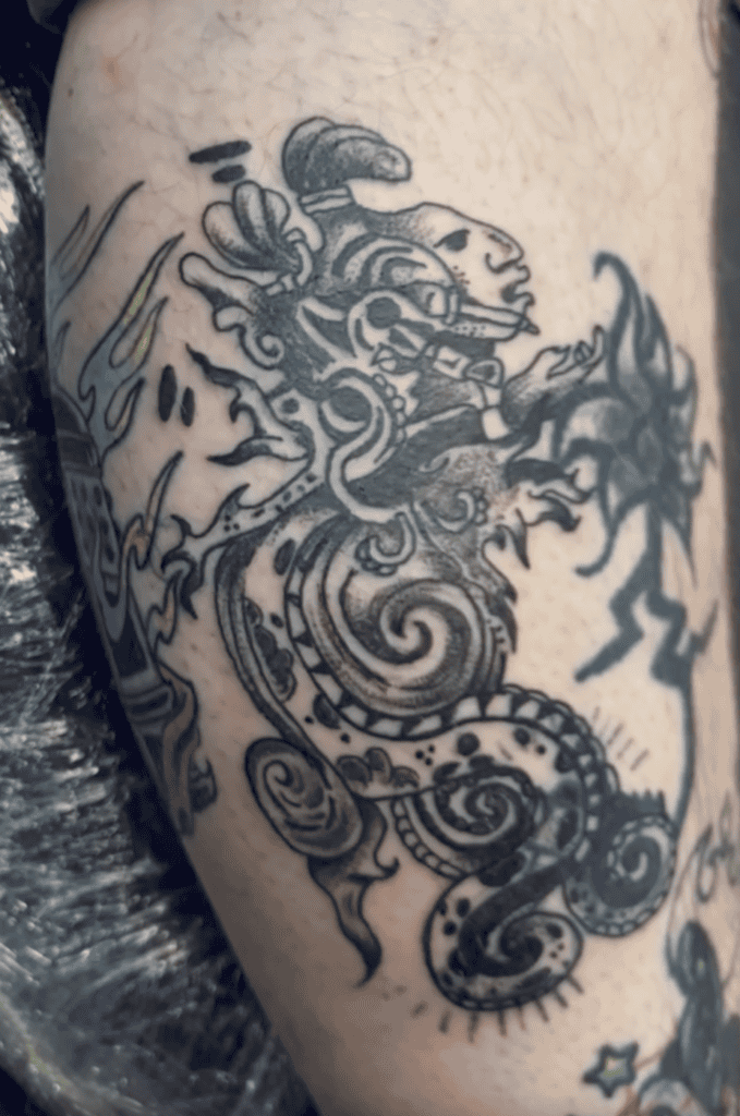 Huracán Mayan Mythology Tattoo