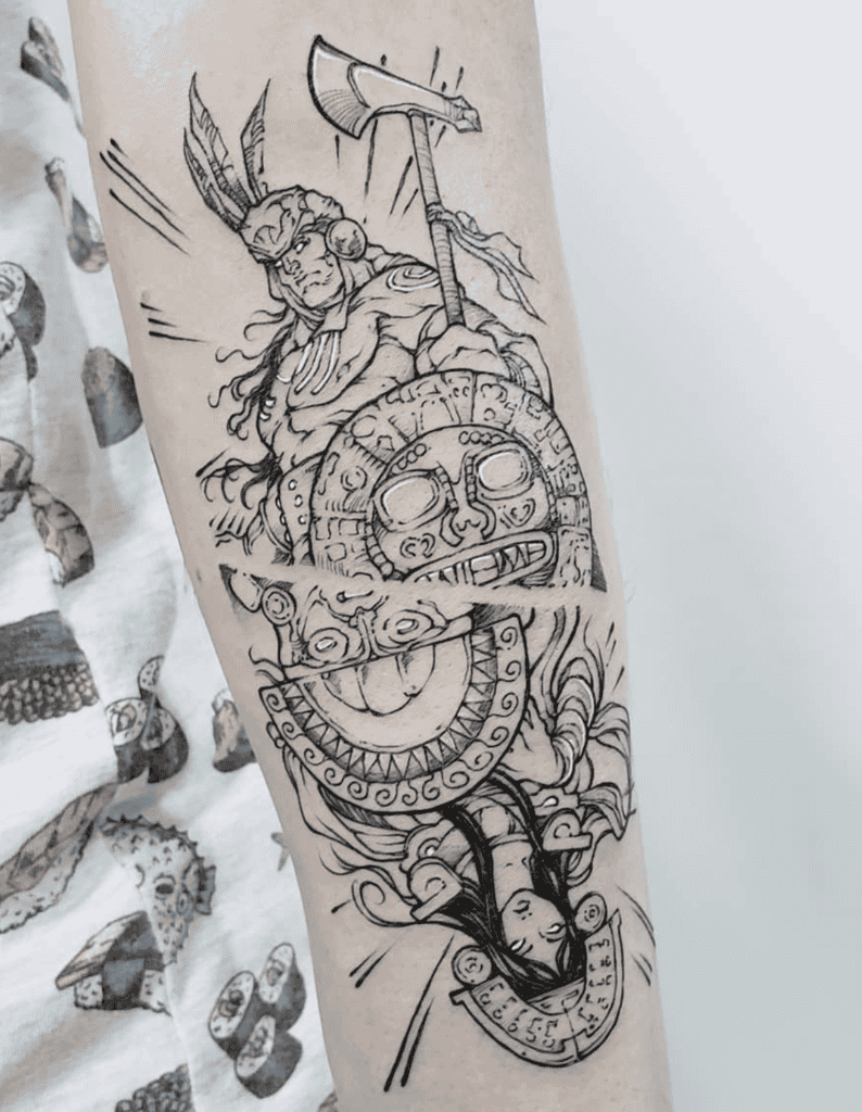 Inti Alt Inca Mythology Tattoo