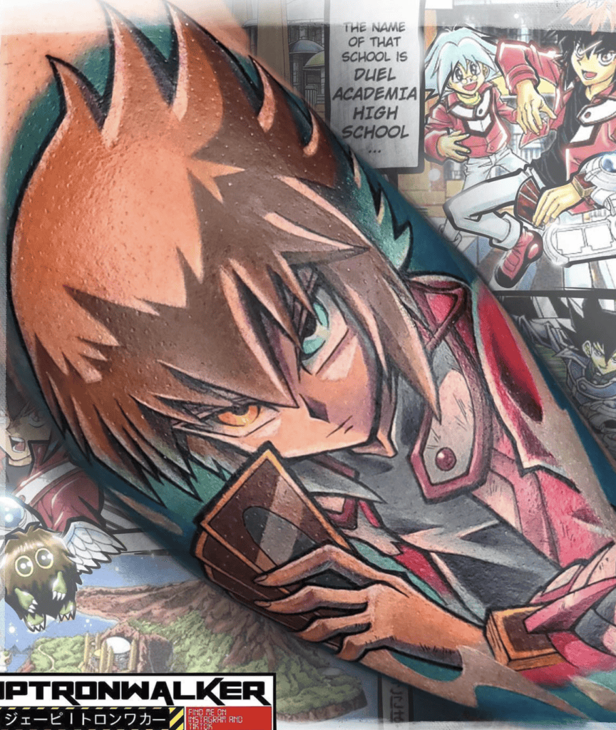 Jaden Yuki Duel Yu-Gi-Oh! Tattoo