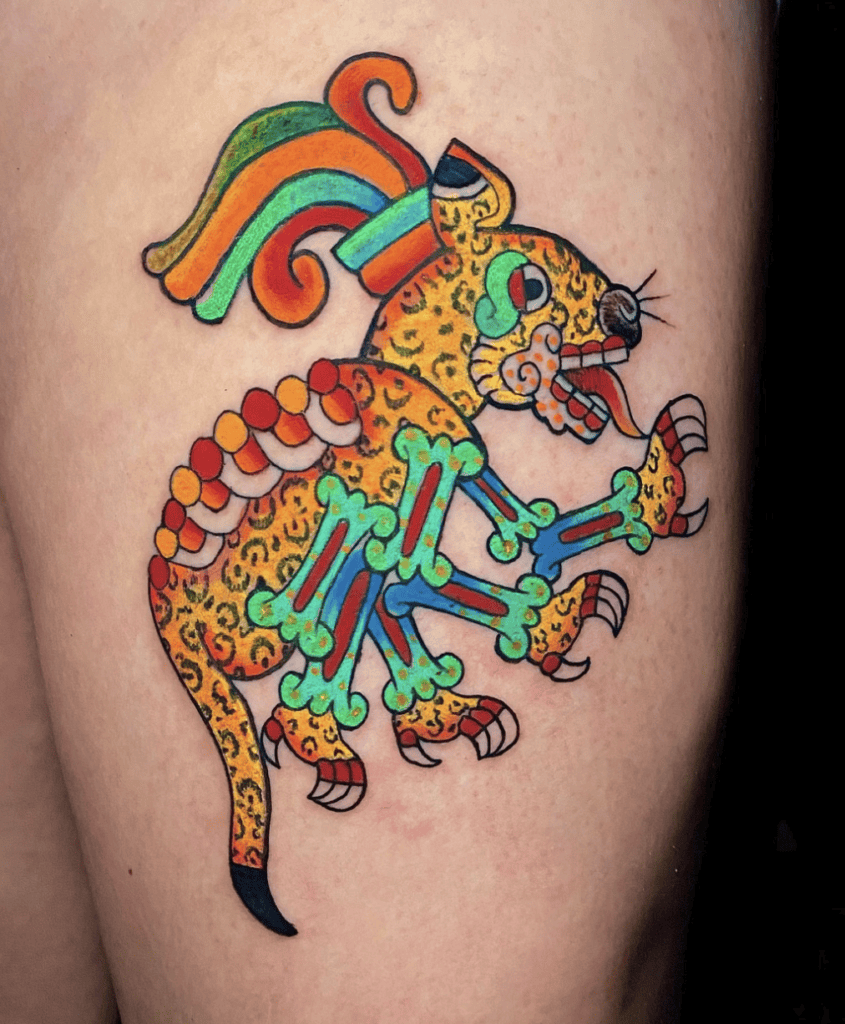Jaguar Aztec Mythology Tattoo