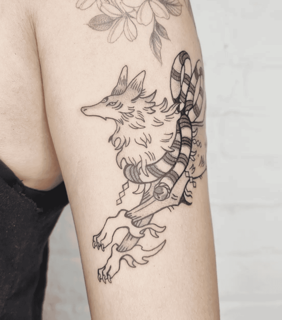 Kyubimon Digimon Tattoo