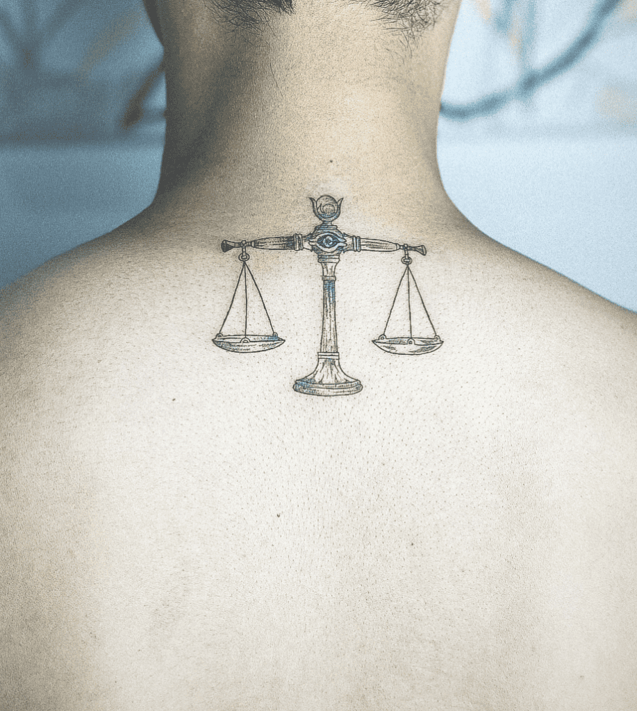 Millennium Scale Small Yu-Gi-Oh! Tattoo