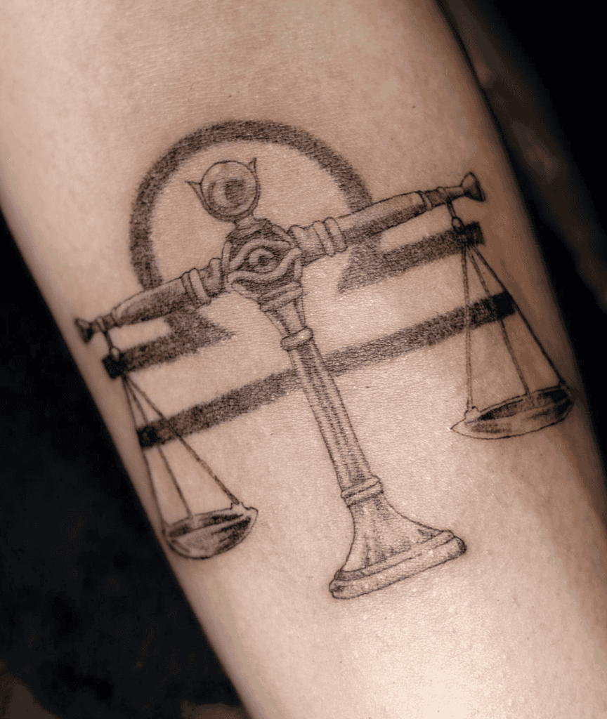 Millennium Scale Yu-Gi-Oh! Tattoo