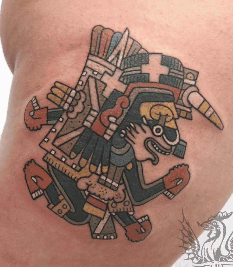 Nanahuatzin Aztec Mythology Tattoo