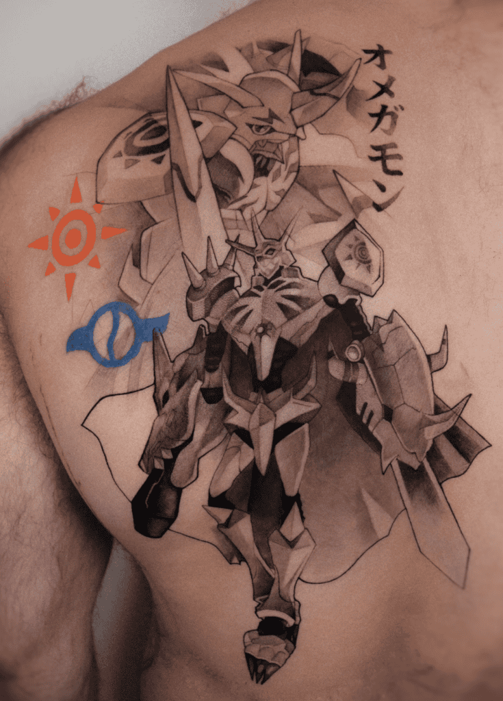 Omnimon Fusion Digimon Tattoo