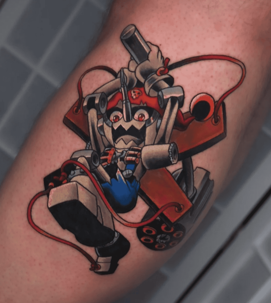 Puppetmon Digimon Tattoo