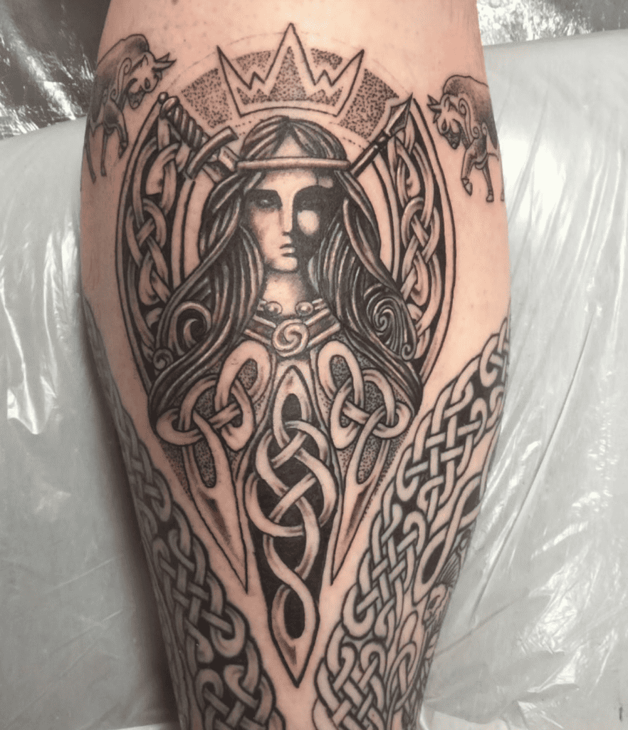 Queen Medb Knot Celtic Mythology Tattoo