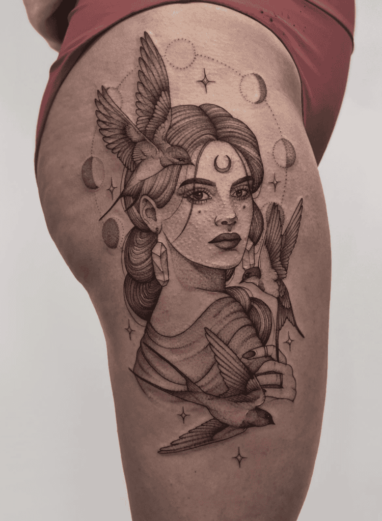 Rhiannon Celtic Mythology Tattoo
