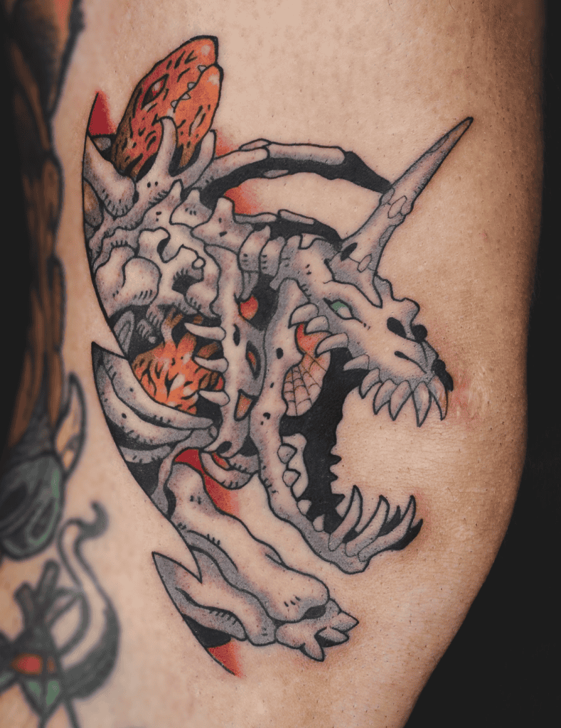 SkullGreymon Digimon Tattoo