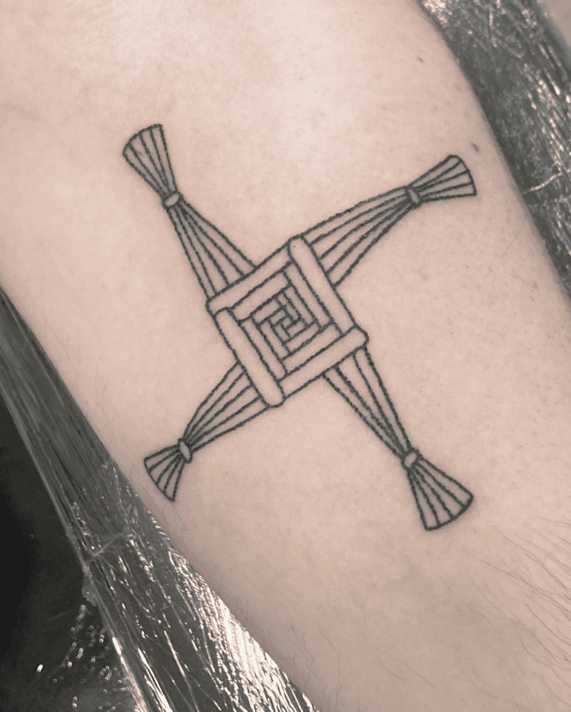 St. Brigid’s Cross Simple Celtic Mythology Tattoo