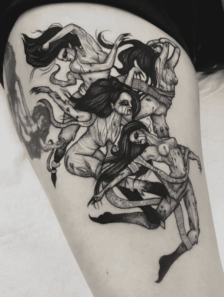 The Sluagh Celtic Mythology Tattoo
