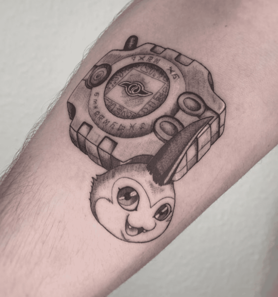 Tsunomon Digivice Digimon Tattoo
