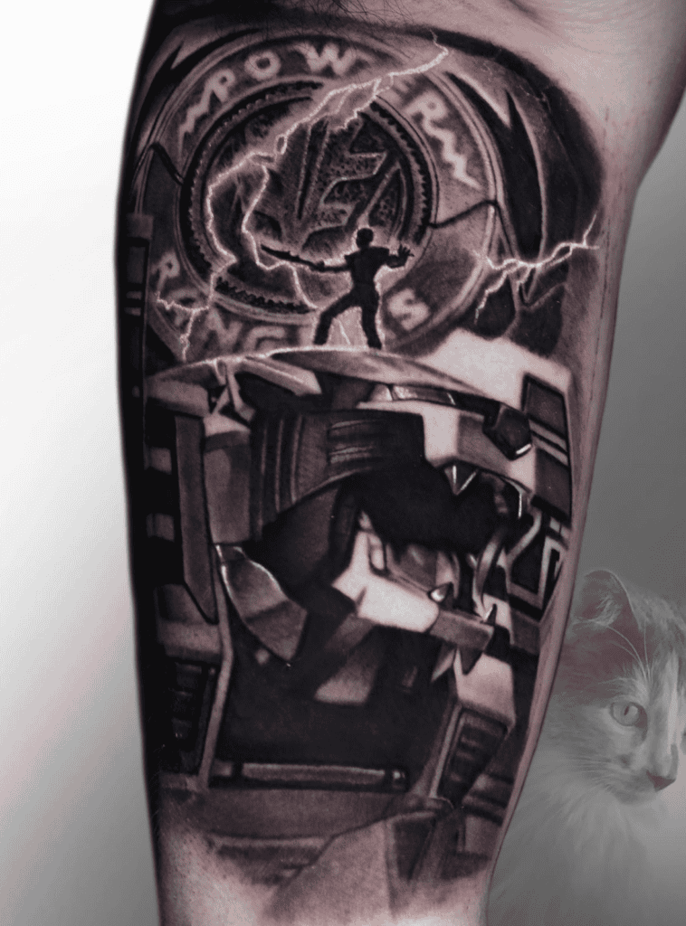 White Tigerzord Tiger Tattoo