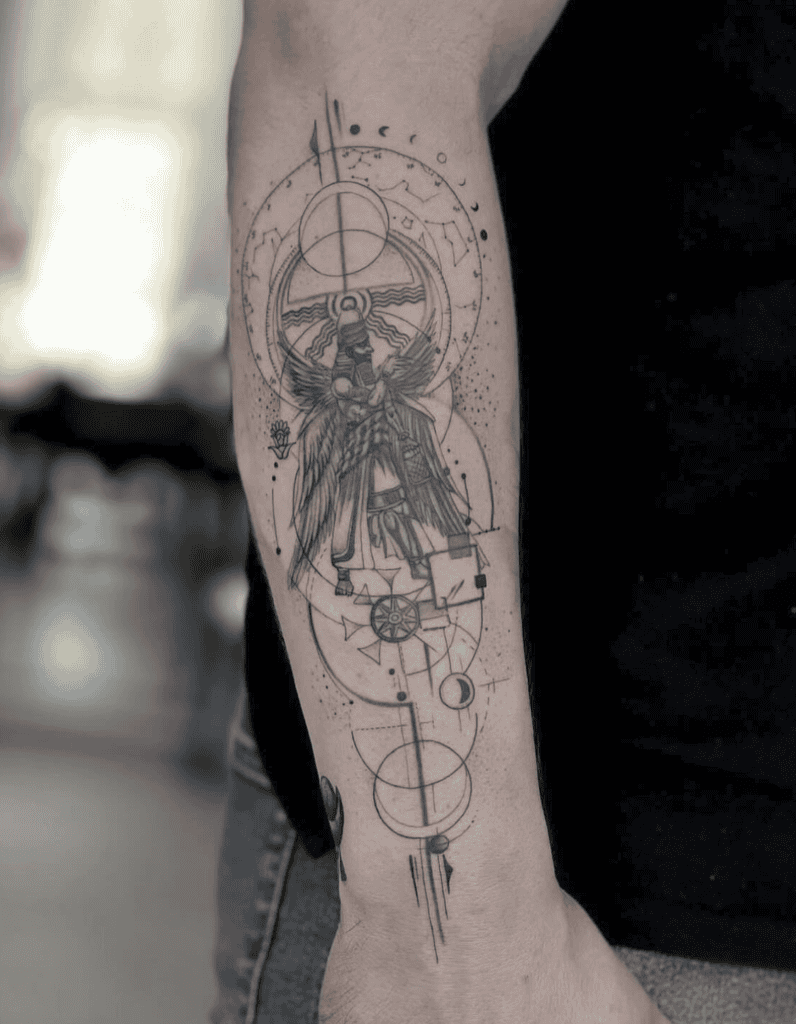 Anu Mesopotamian Mythology Tattoo