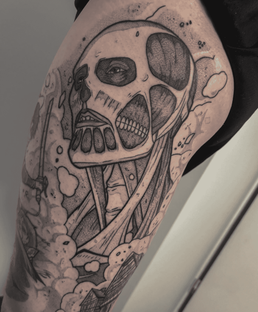 Armin Colossal Titan Attack on Titan Tattoo