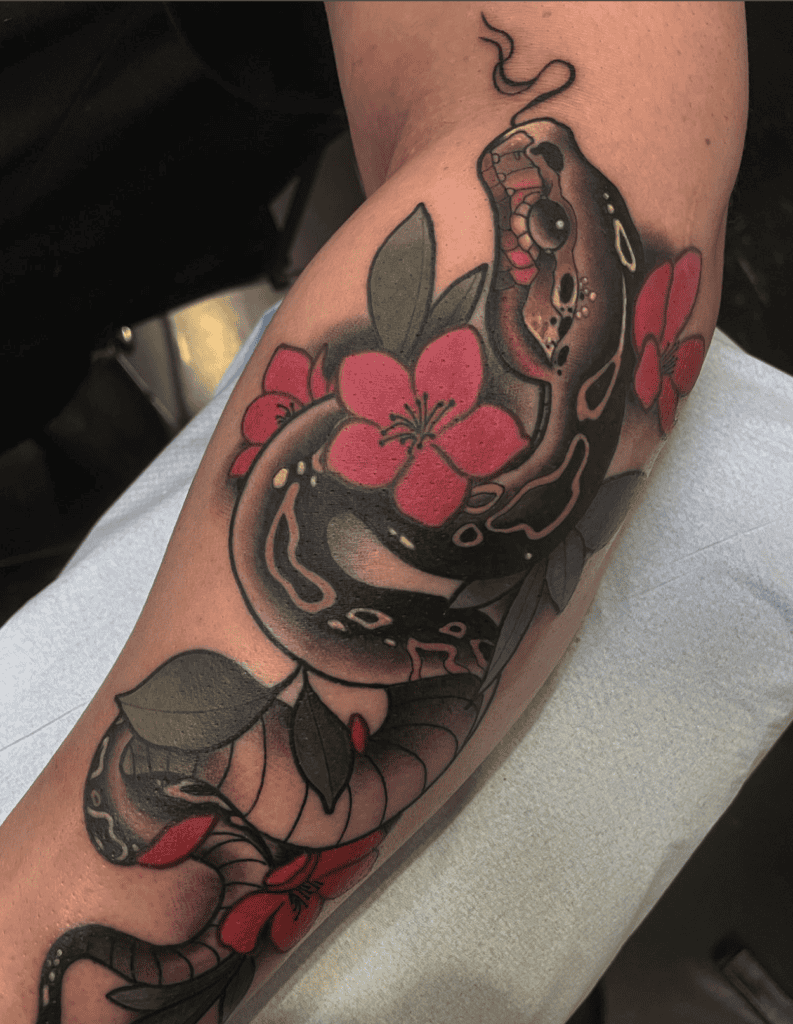 Carpet Python Snake Tattoo