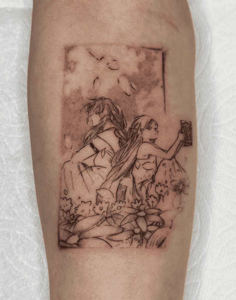 Flamme Frieren Tattoo