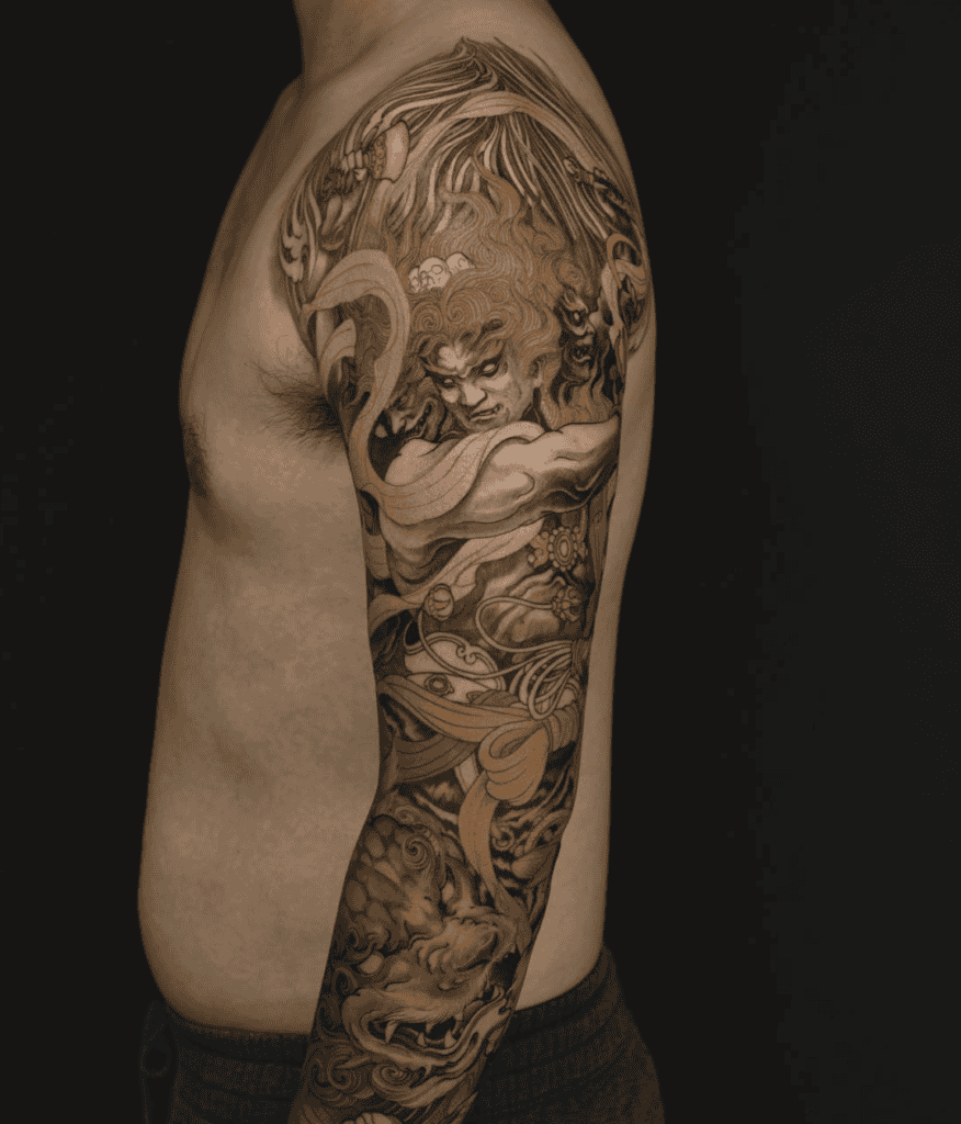 Gozanze Myoo Japanese Mythology Tattoo
