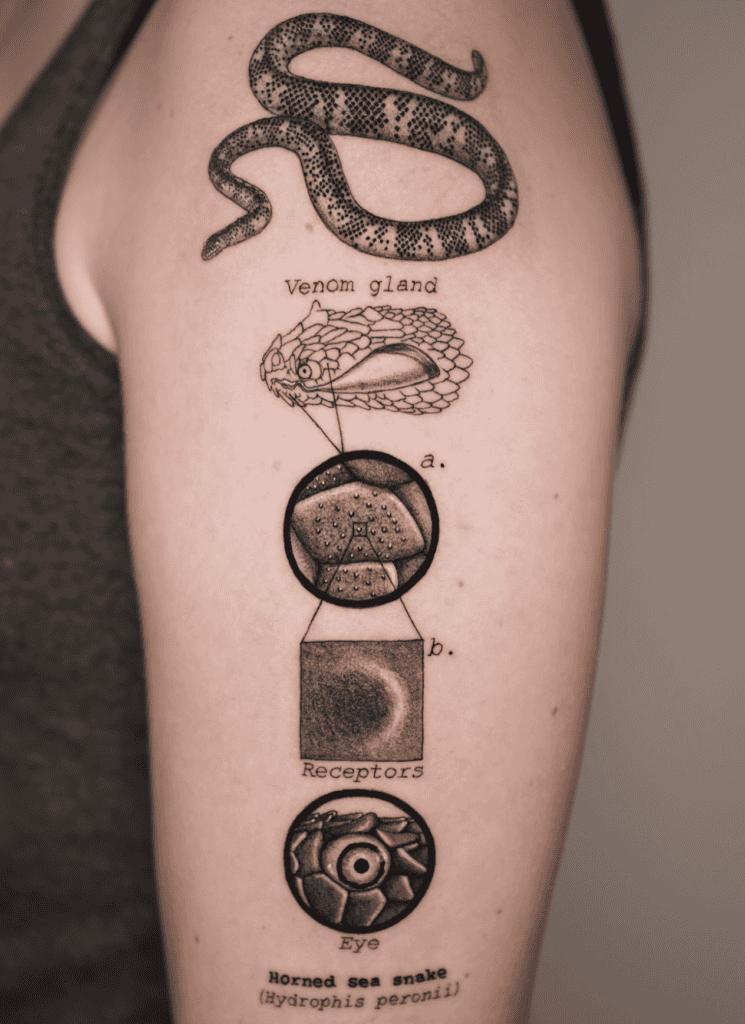 Horned Sea Snake Tattoo