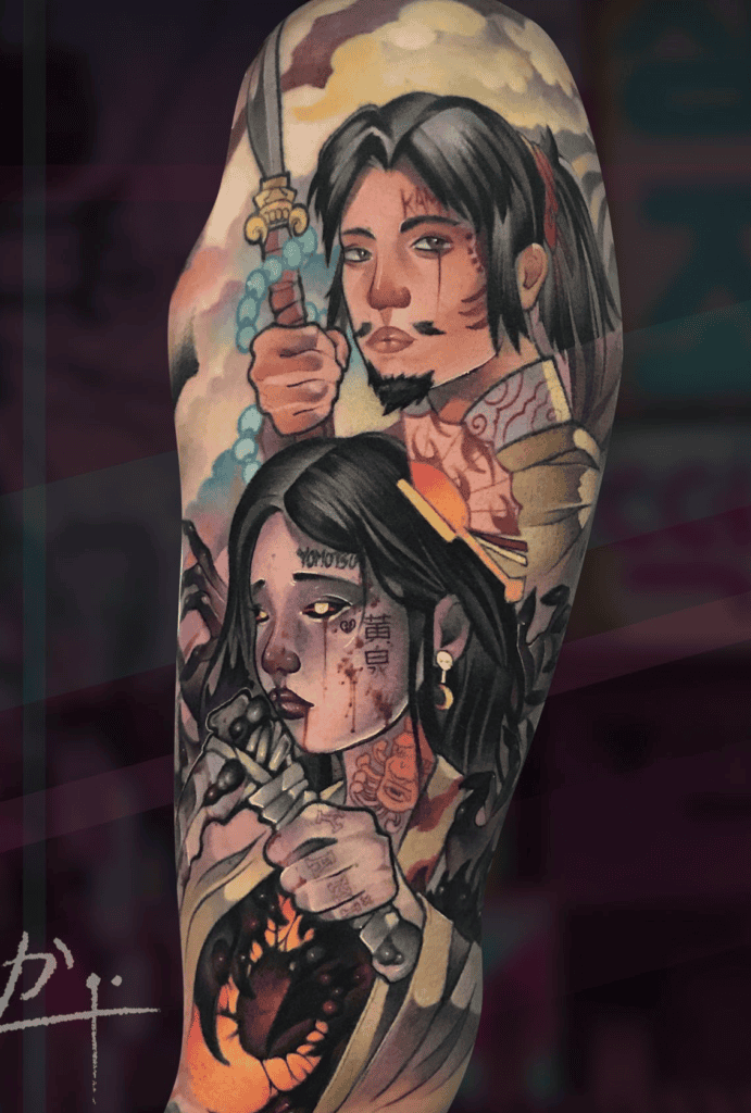 Izanami-no-Mikoto Dead Japanese Mythology Tattoo