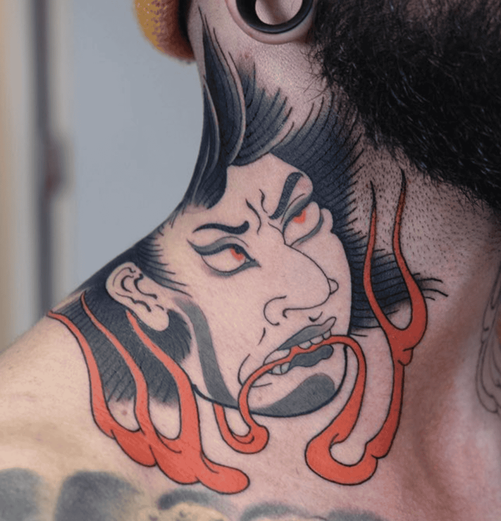 Kagutsuchi Japanese Mythology Tattoo