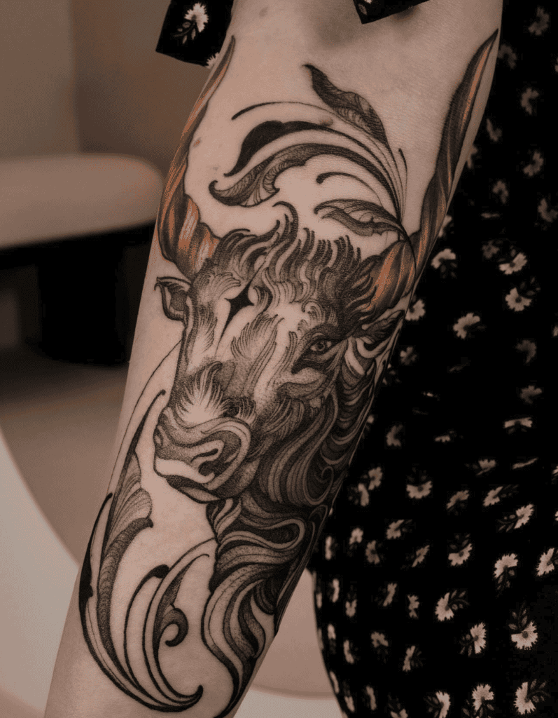 Minoan Bull Bovine Tattoo